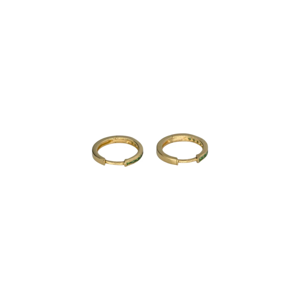 Orecchini in Oro 18 Carati 750 con Zirconi Verdi
