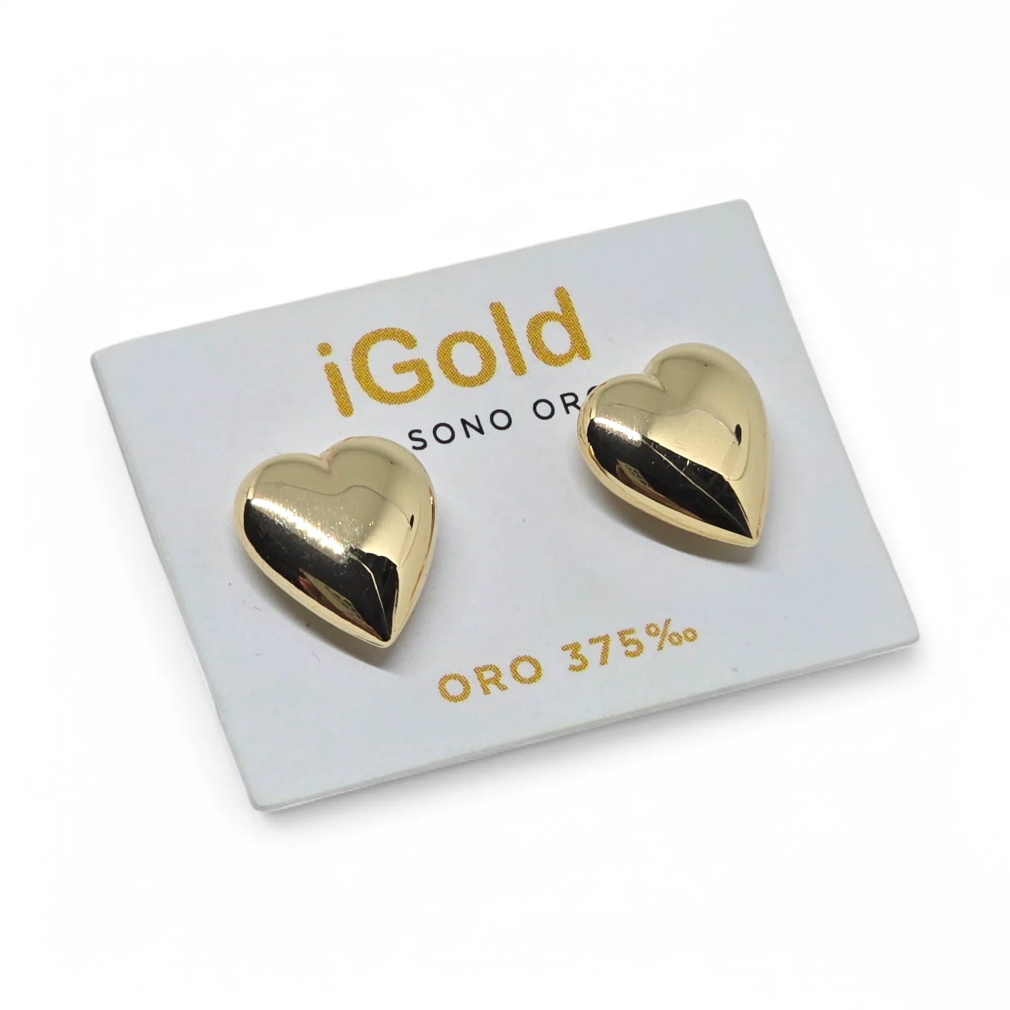 Orecchini in Oro 9kt 375 da Donna con Cuore