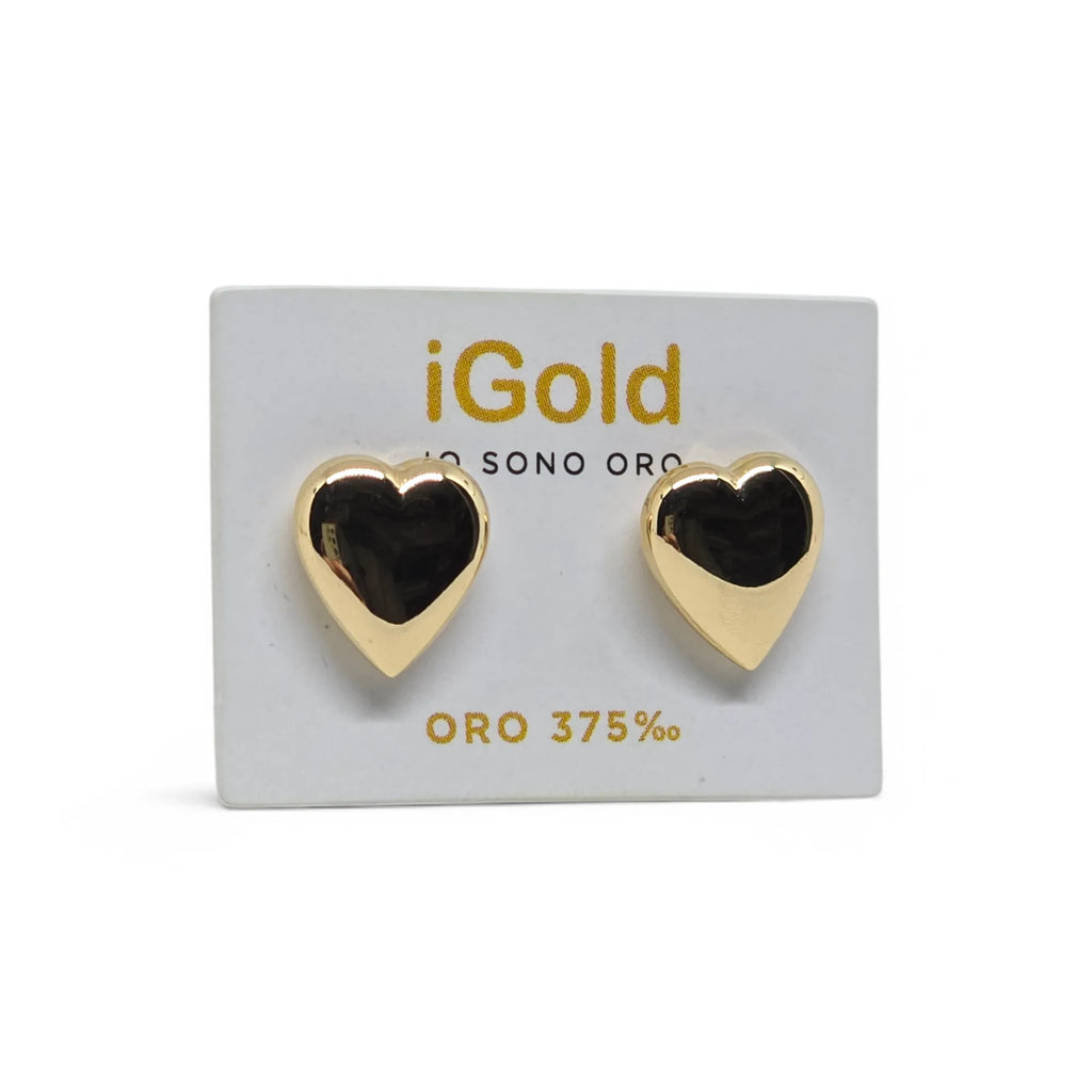 Orecchini in Oro 9kt 375 da Donna con Cuore