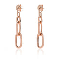 Orecchini in bronzo dorato rosa catena forzatina Unoaerre donna 2027
