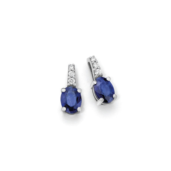 Ohrringe aus Gold und Diamanten mit blauen Saphiren, Kollektion Luce 159 Linie Iride – Donnaoro dhoz9736.007