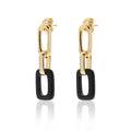 Orecchini lunghi con onice nera naturale Unoaerre donna 2136
