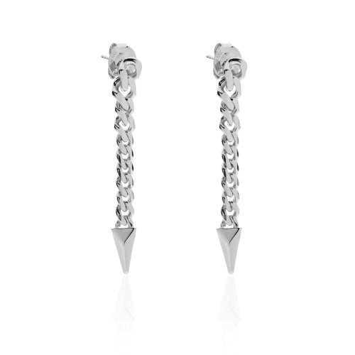 Orecchini lunghi in bronzo argentato Unoaerre donna argento 2129