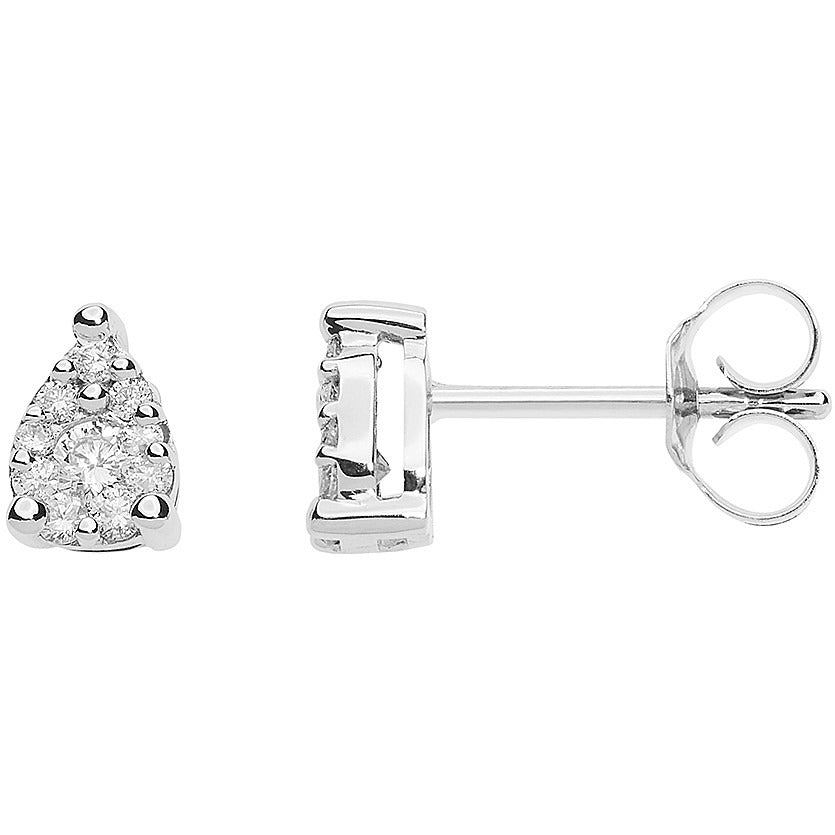 Orecchini oro bianco e diamanti donna gioielli Comete Rose di diamanti orb 1066