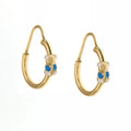 Orecchini oro giallo donna Cerchi con orsetto