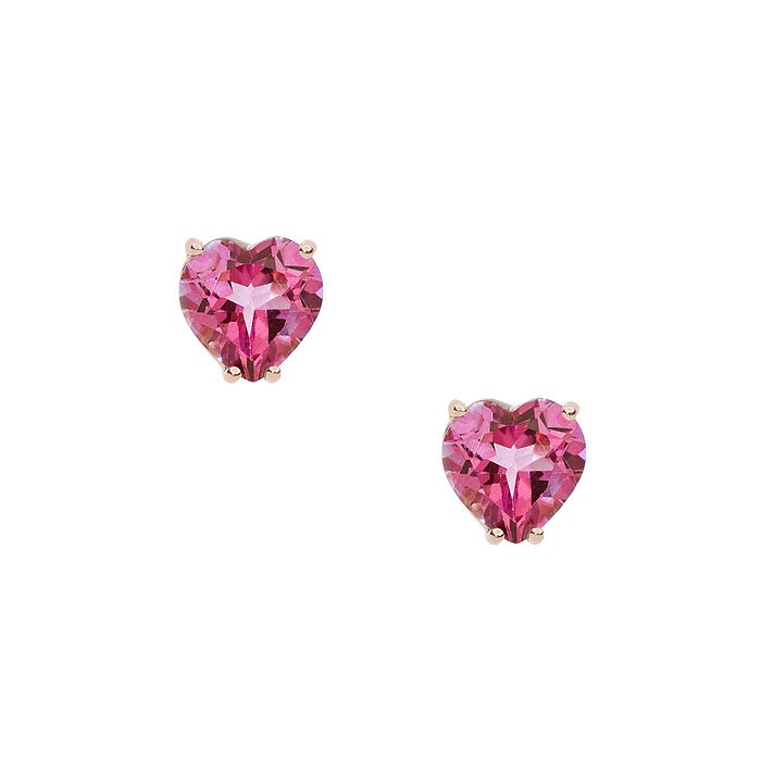 Orecchini oro rosa donna gioielli Comete Fantasia Di Topazio forma cuore orb 1015