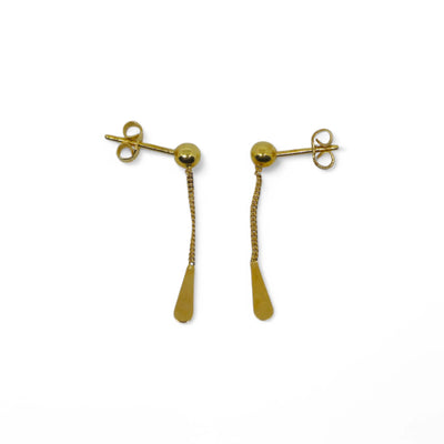 Boucles d'oreilles pendantes femme or jaune 18 carats