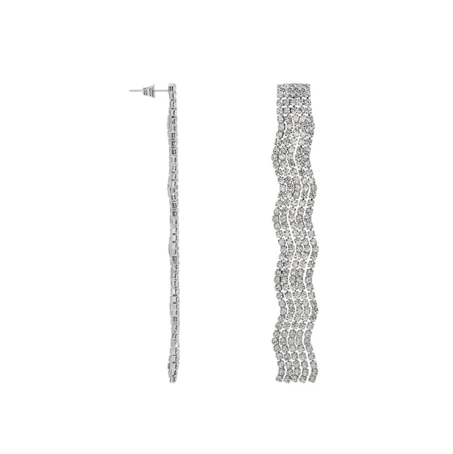 Orecchini pendenti romantic shine In metallo e cristalli 1683806