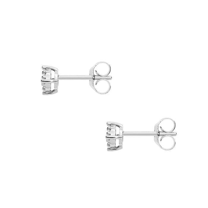 Orecchini punto luce donna in oro bianco e diamanti gioielli Comete Rose di diamanti orb 1062