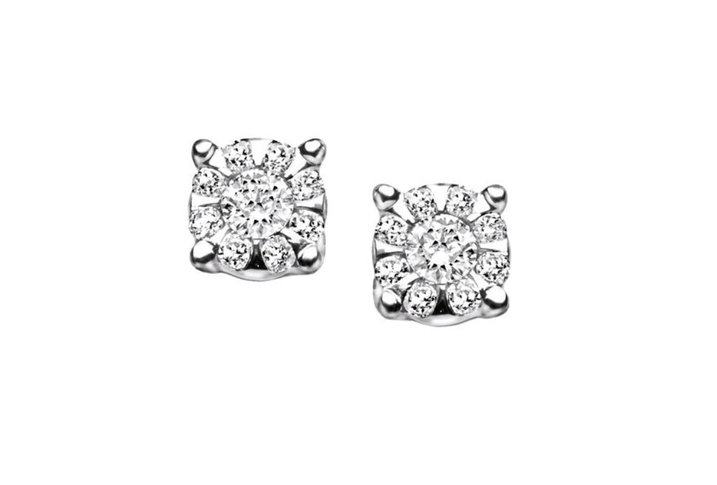 Orecchini punto luce donna oro bianco e diamanti gioielli Comete Punto luce ORB 669 orb 669