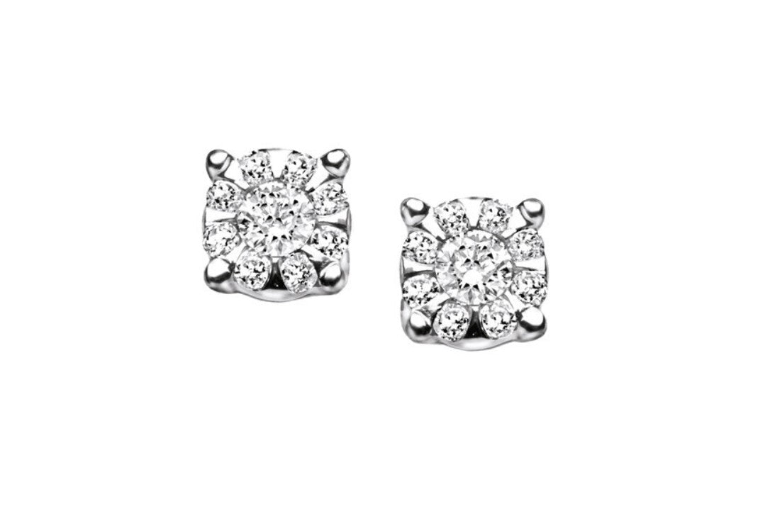 Orecchini punto luce donna oro bianco e diamanti gioielli Comete Punto luce ORB 669 orb 669