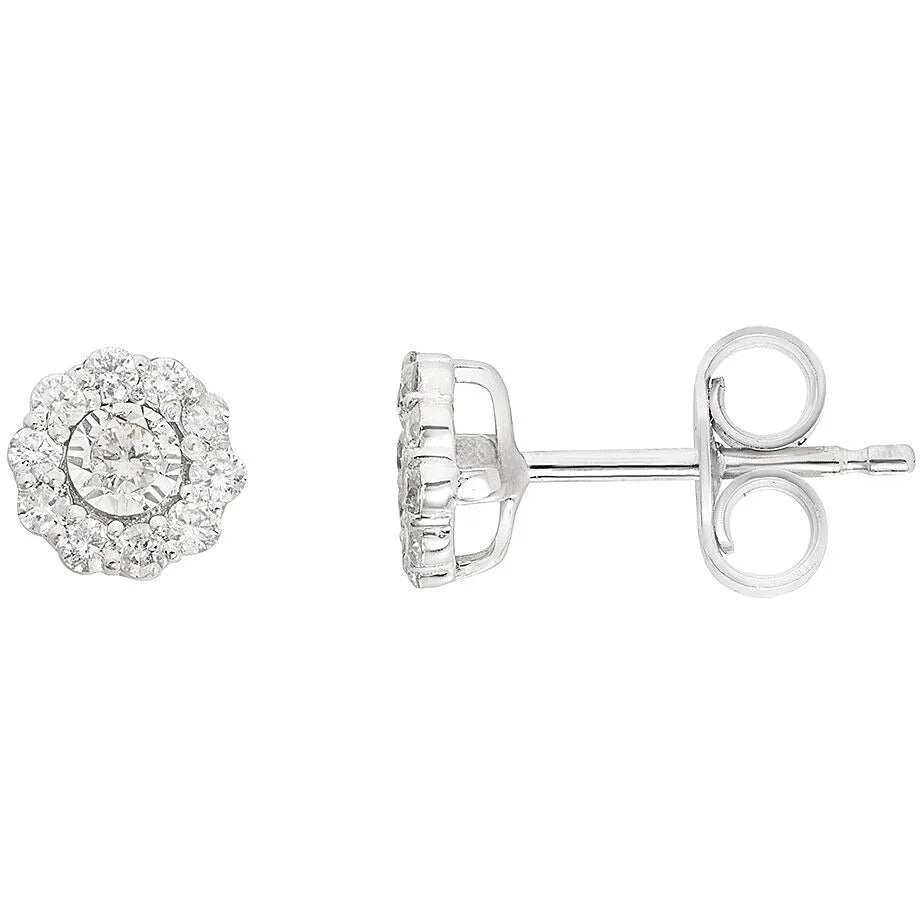 Orecchini punto luce oro con diamanti donna Comete