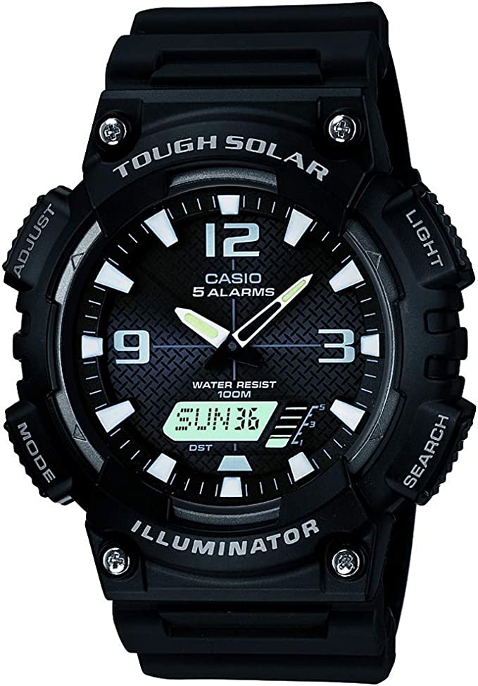 Orologio Casio analogico uomo a energia solare aqs810w-1a