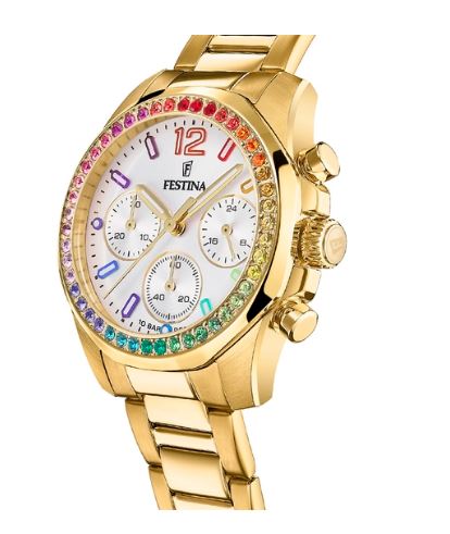 Orologio Festina donna rainbow in acciaio dorato f20609/2