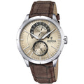 Festina Uhr retro Edelstahl Lederarmband f16573/9