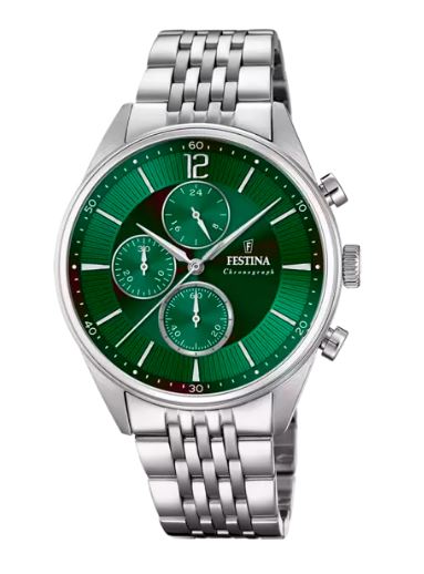 Orologio Festina uomo con quadrante verde in acciaio f20285/8