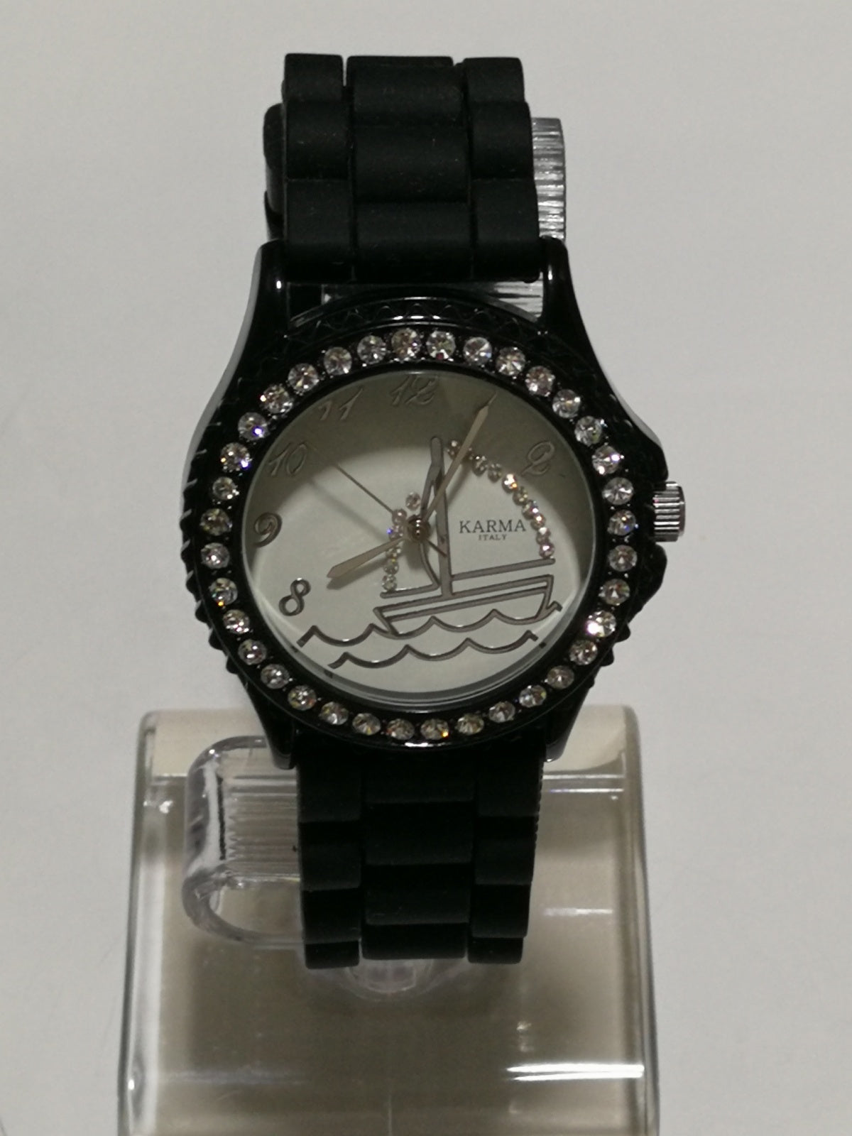 Orologio Karma donna colore nero cn zirconi bianchi 82123b
