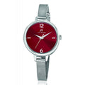 Orologio Luca Barra donna quadrante rosso scuro cinturino maglia milano acciaio BW220