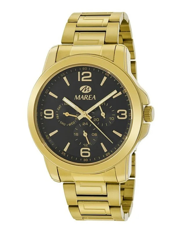 Orologio Marea uomo in acciaio dorato e quadrante nero b41259/5