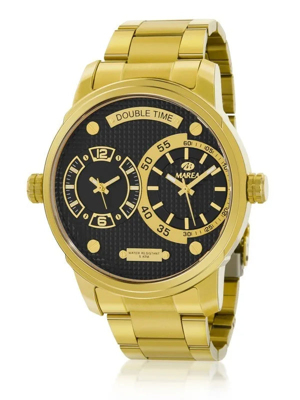 Orologio Marea uomo in acciaio dorato e quadrante nero b54219/7