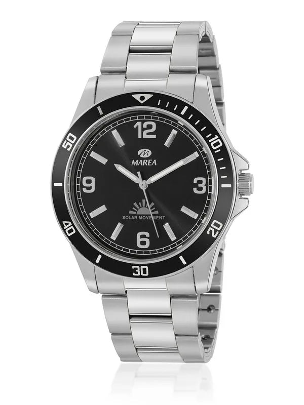 Orologio Marea uomo in acciaio e quadrante nero B41349/1