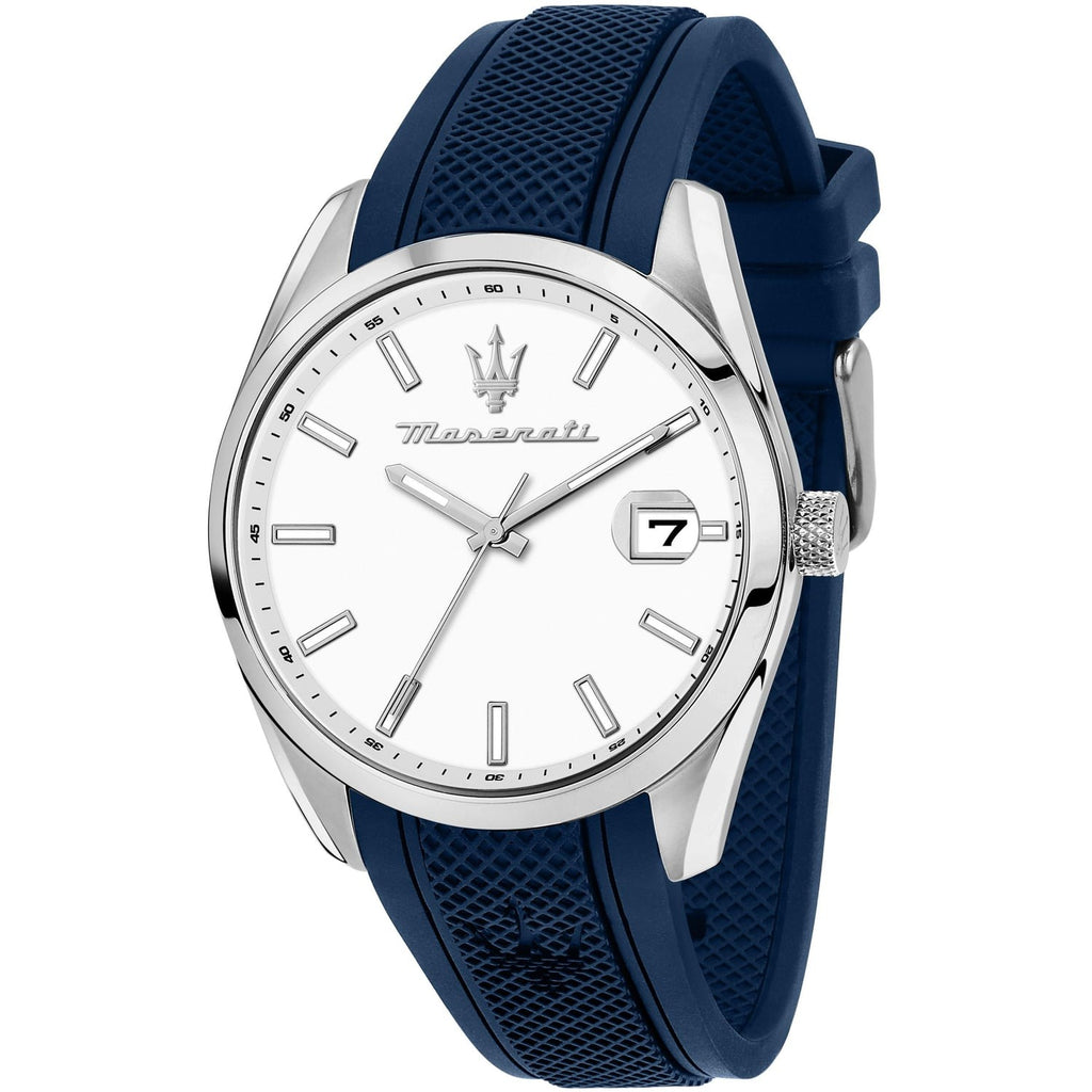 Orologio Maserati uomo tempo e data cinturino in gomma blu R8851151007