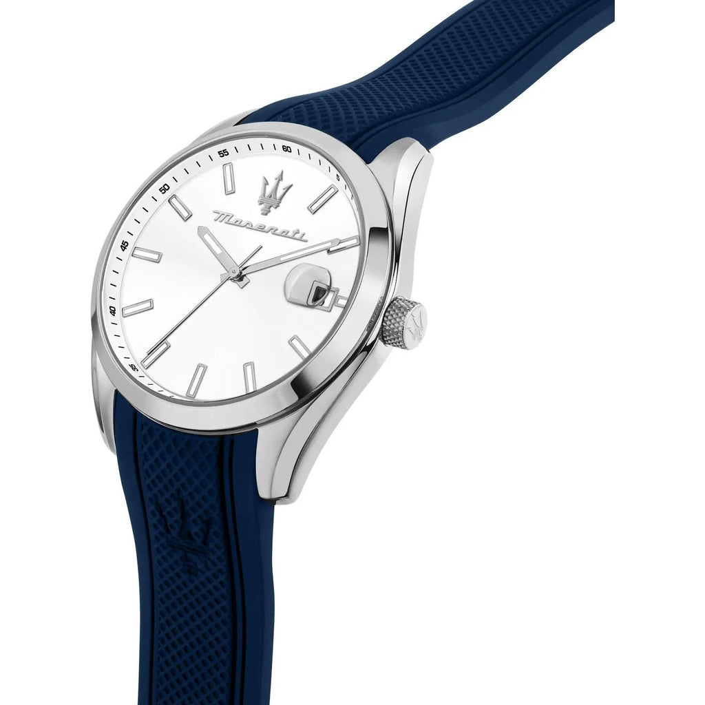 Orologio Maserati uomo tempo e data cinturino in gomma blu R8851151007
