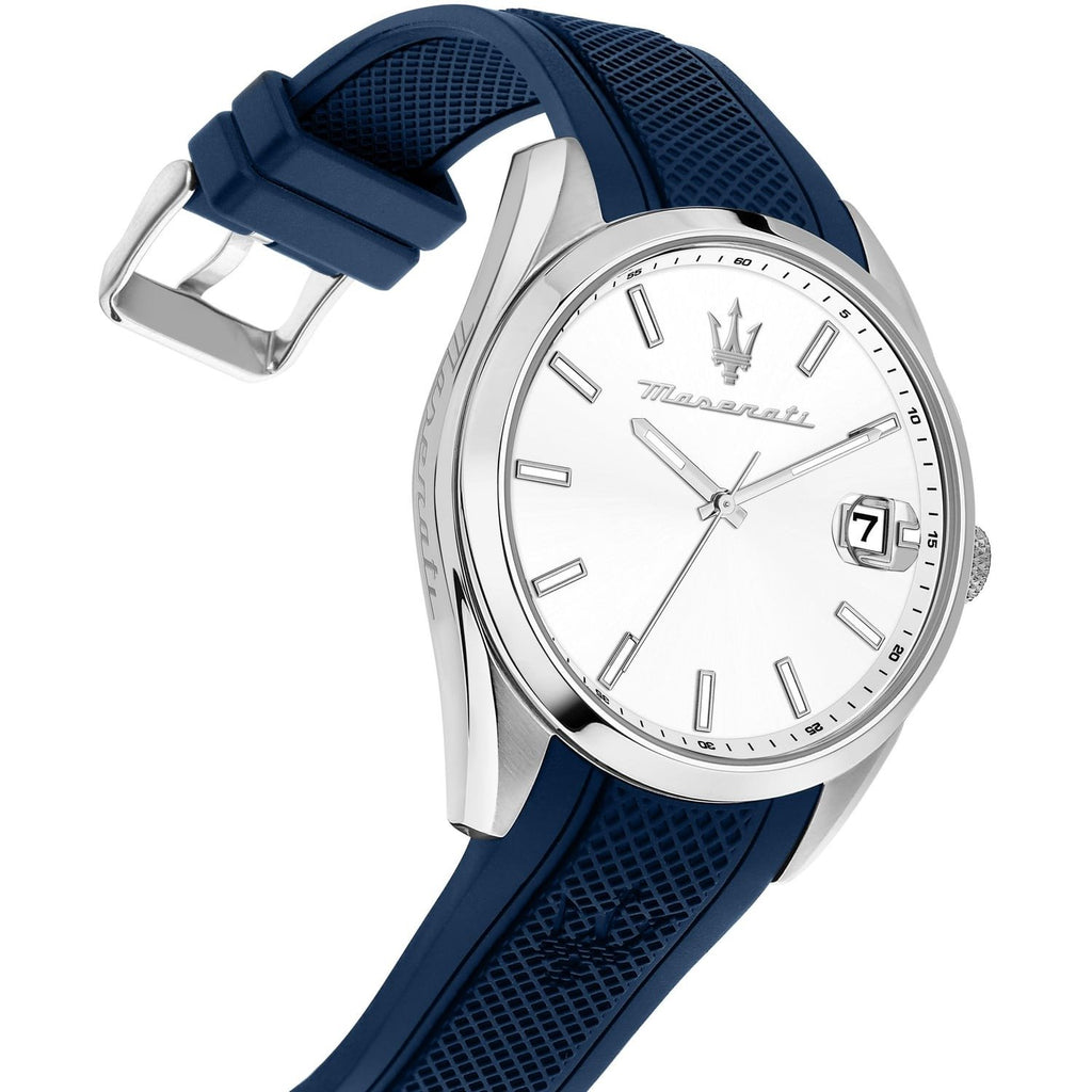 Orologio Maserati uomo tempo e data cinturino in gomma blu R8851151007