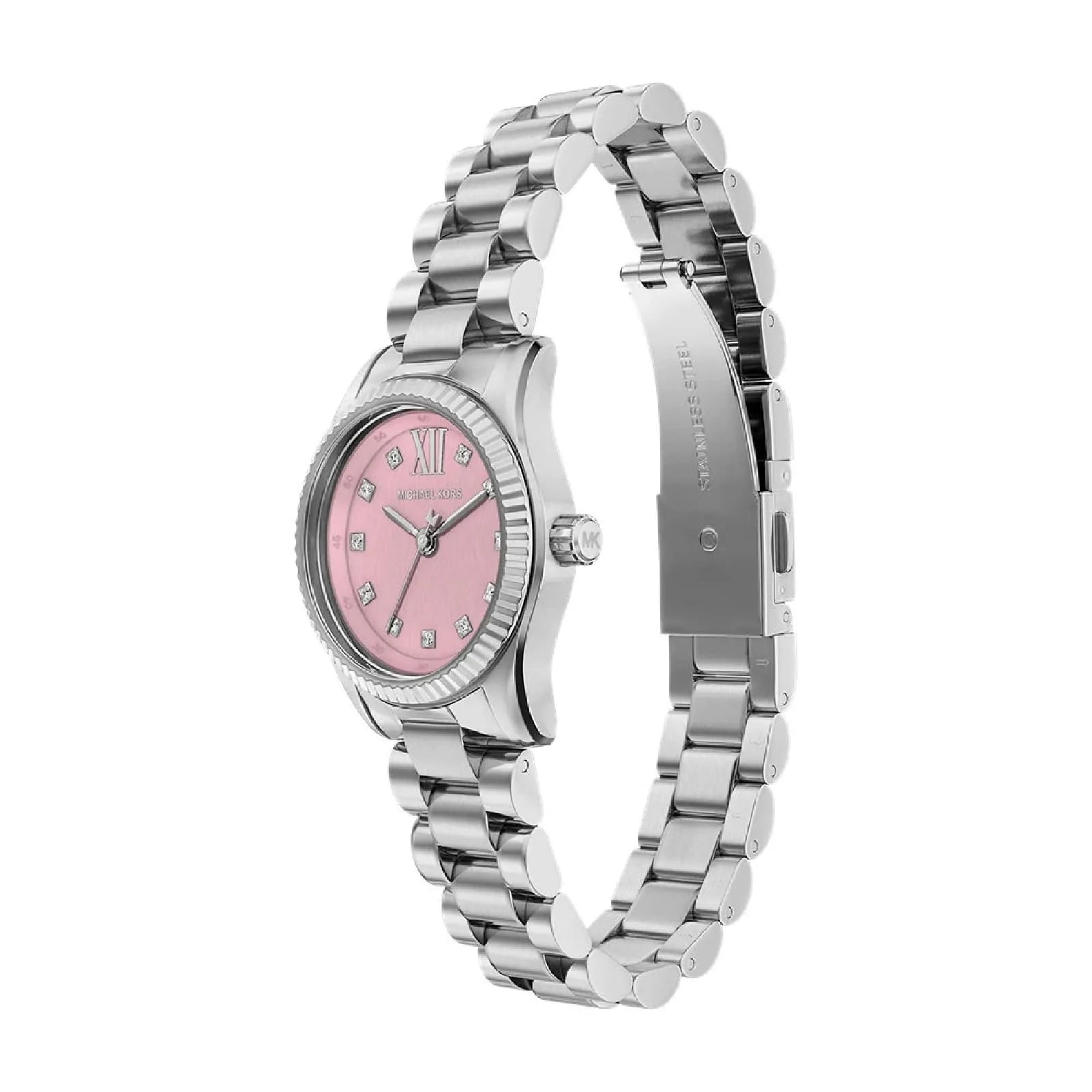 Orologio Michael Kors Petite Lexington quadrante rosa e pavé mk4996