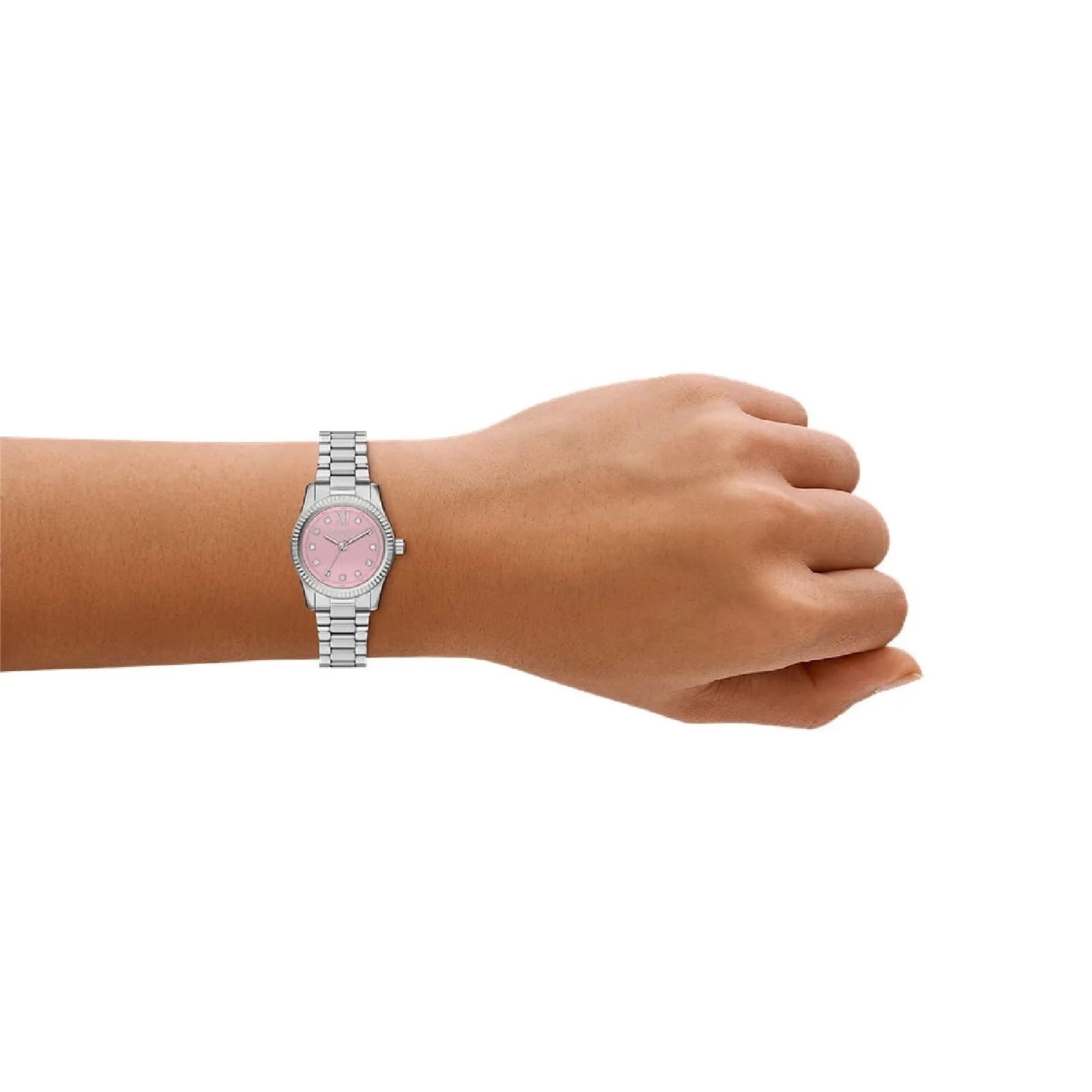Orologio Michael Kors Petite Lexington quadrante rosa e pavé mk4996