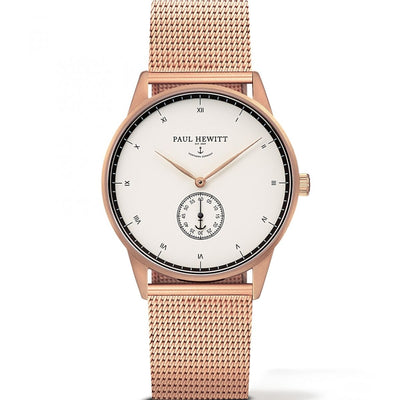 Paul Hewitt Herrenuhr PH-M1-R-W-4M aus roséfarbenem Edelstahl