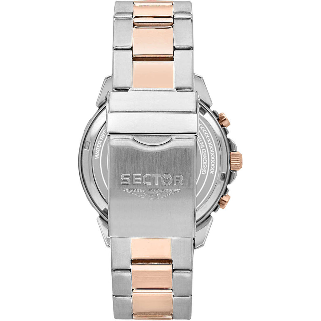 Orologio Sector uomo in acciaio e maglia dorata modello R3273643002