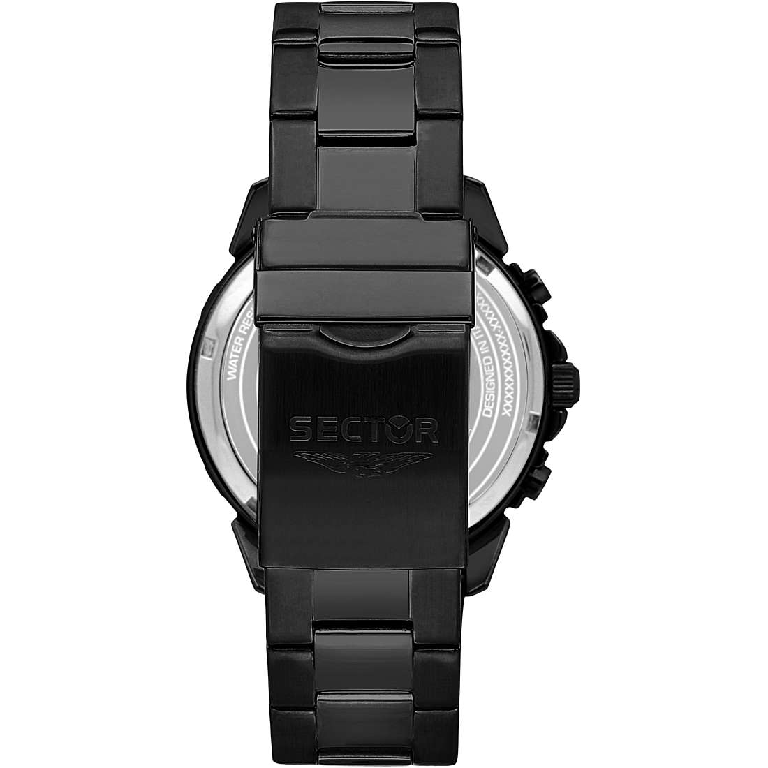 Sector Herrenuhr aus schwarzem Edelstahl mit blauem Zifferblatt Modell R3273643001