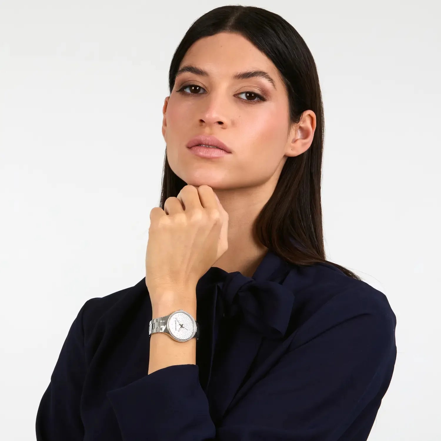 Trussardi Damen-Armbanduhr T-Essenza, silbernes Zifferblatt, R2453172504