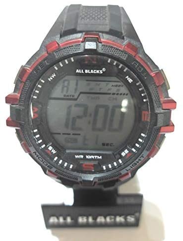Herrenuhr All Blacks Armband aus Gummi digital Modell 680132