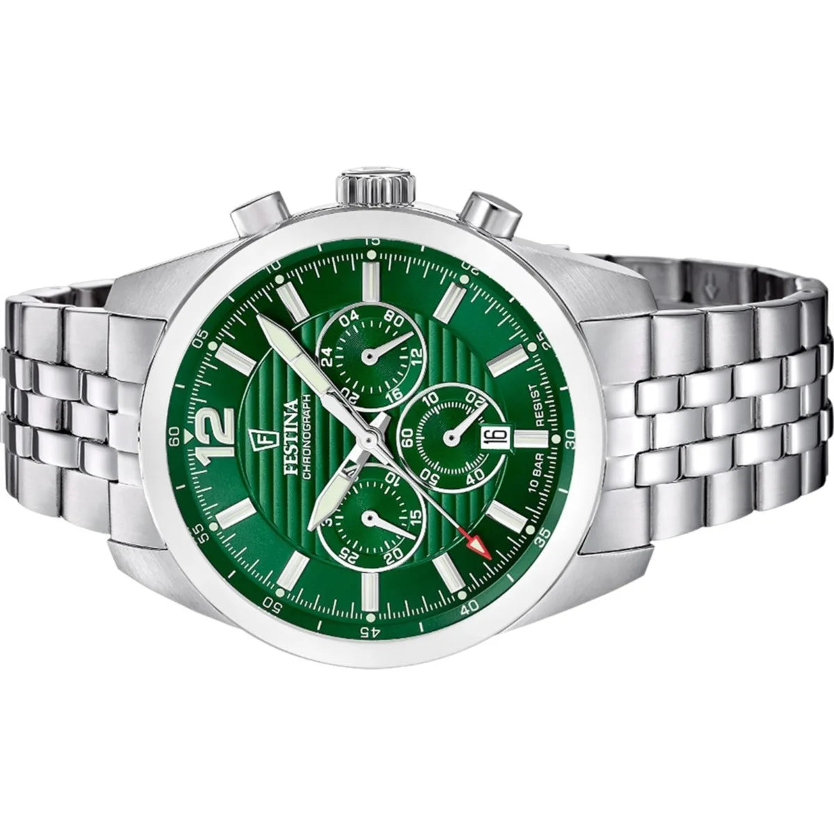 Orologio cronografo Festina da uomo acciaio quadrante verde f20742/2
