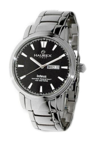 Orologio da polso acciaio uomo Haurex quadrante nero 2a276un1