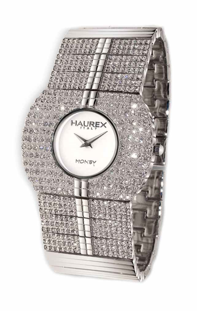 Orologio da polso donna Haurex xs299dw1 in acciaio zirconato