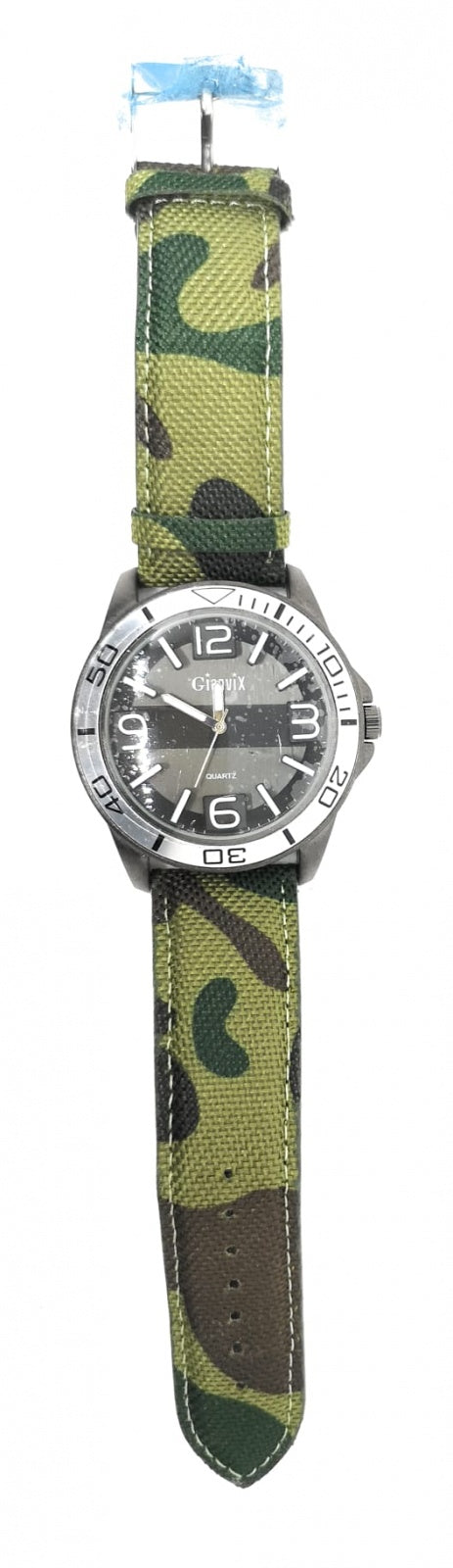 GianviX Herrenuhr mit militärischem Musterarmband