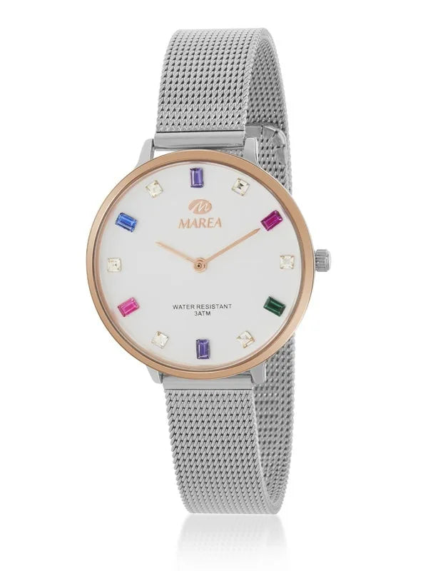 Orologio donna Marea in acciaio con strass B41290/2