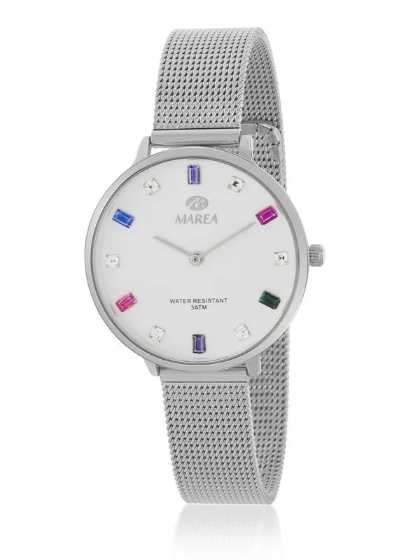 Orologio donna Marea in acciaio con strass B41290/1