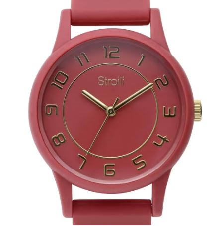 Orologio donna Stroili solo tempo con cinturino in silicone rosa cassa in acciaio 1668345