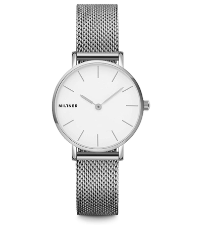 Millner Mini Silver Damenuhr nur Zeit in Edelstahl MLW0026