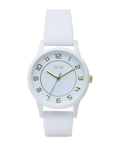 Orologio donna solo tempo con cinturino in silicone bianco cassa in acciaio 1668351