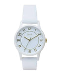 Orologio donna solo tempo con cinturino in silicone bianco cassa in acciaio 1668351