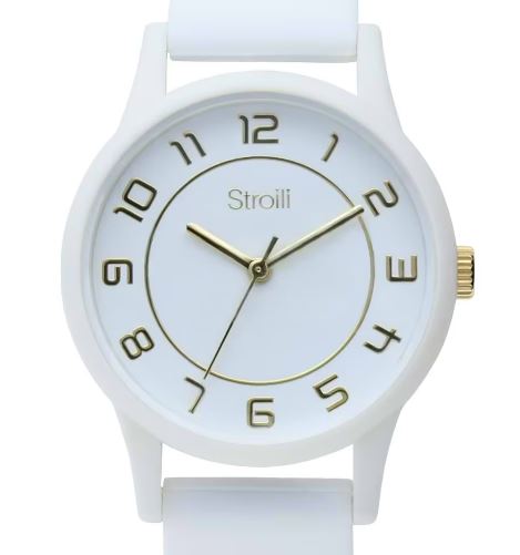Orologio donna solo tempo con cinturino in silicone bianco cassa in acciaio 1668351