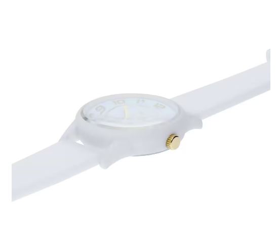 Orologio donna solo tempo con cinturino in silicone bianco cassa in acciaio 1668351