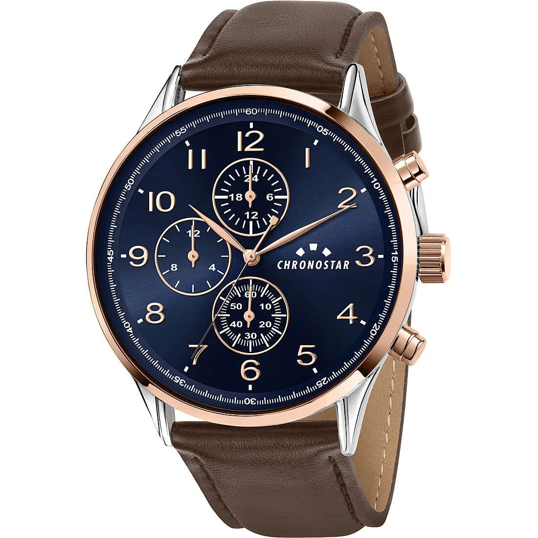 Orologio multifunzione uomo Chronostar Dandy cinturino in pelle