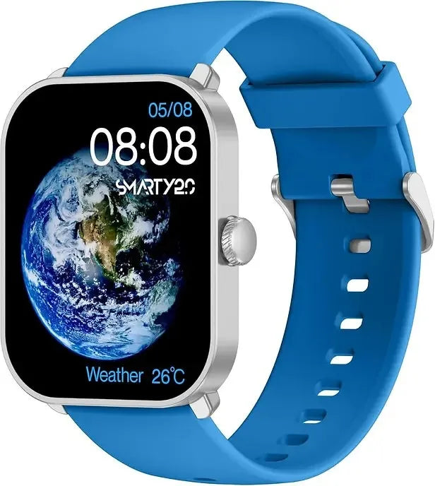 Smarty 2.0 SW098H Herren Smartwatch blaues Kautschukarmband