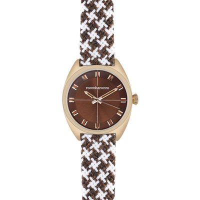 Orologio solo tempo donna RoccoBarocco pied de poule RB0091